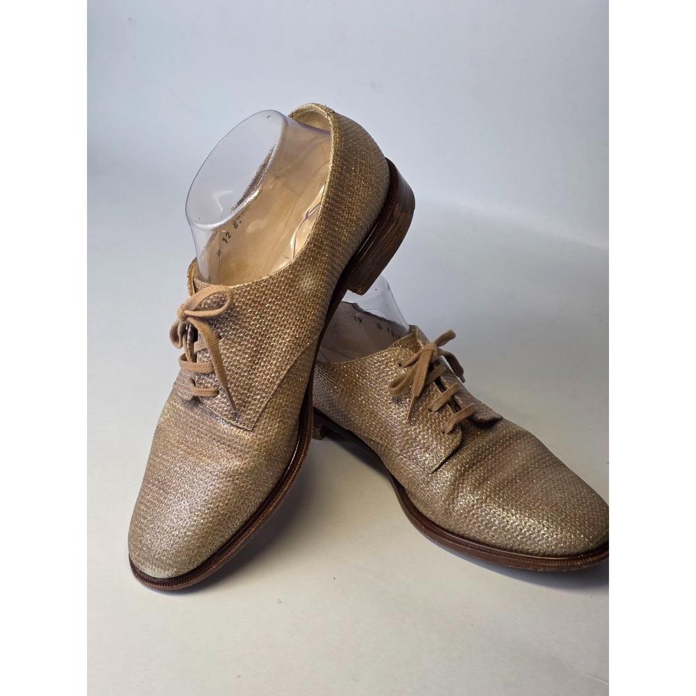 Robert Clergerie Women's Dress Shoes Size 39 B Gold Yellow Brown Leather France